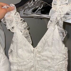 DO+BE White Lace Detail Top